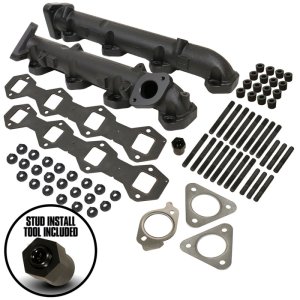 Ford F450 Performance Exhaust - BD Diesel - Exhaust Manifold Kit - Black - `11-`14